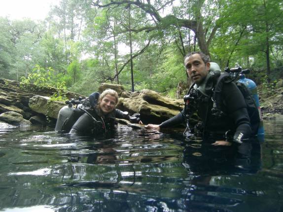 Fim do primeiro mergulho em Peacock, na Flórida, Estados Unidos